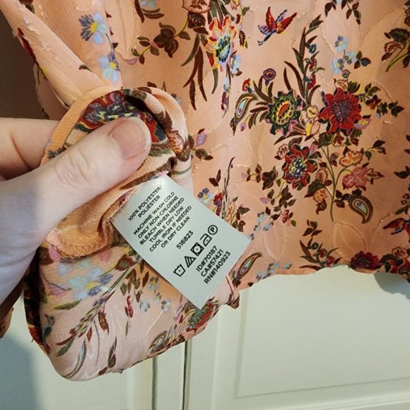 LOFT Pink and Red Floral Blouse - Picture 8 of 8